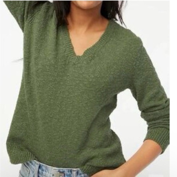 J. Crew Sweaters - J. Crew Olive Green V-Neck Sweater